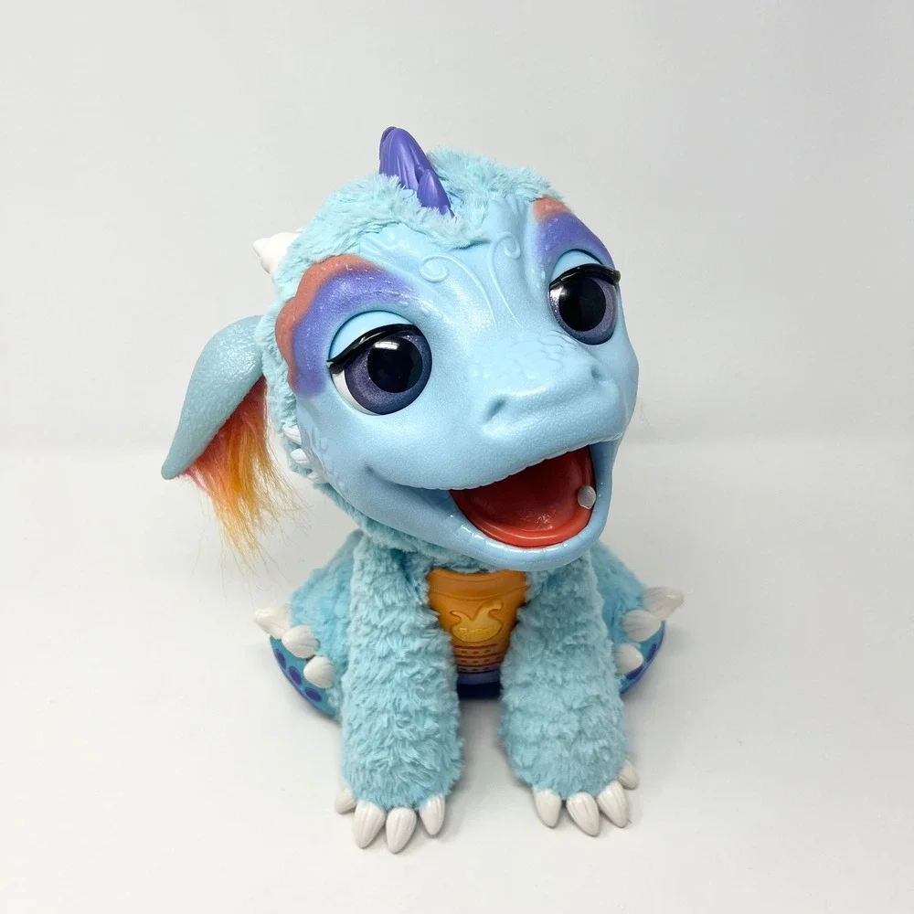 Hasbro‎ FurReal Friends Torch My Blazin Dragon Interactive Plush Blue Tested